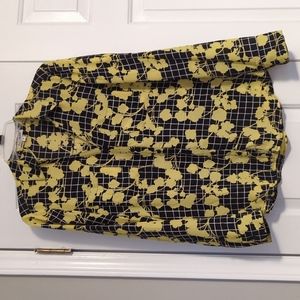 Express button down floral blouse